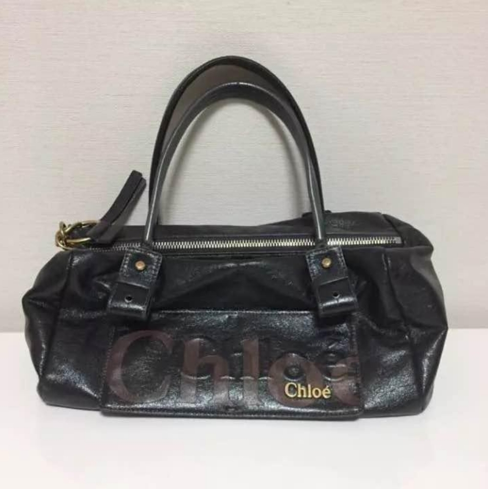 Vintage Chloe Eclipse Distressed Leather Boston Bag - Picture 10 of 11